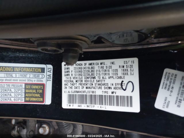 5J6RM4H3XFL057860 Honda CR-V LX