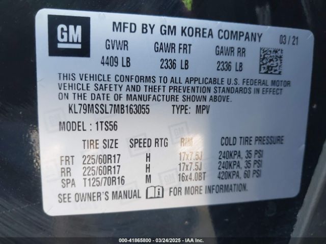 2021 CHEVROLET TRAILBLAZER KL79MSSL7MB163055 Photo 8