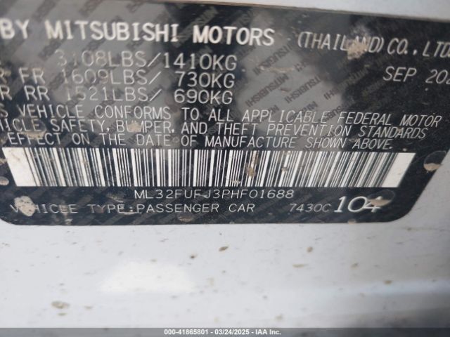 ML32FUFJ3PHF01688 Mitsubishi Mirage G4 Black Edition/es/le