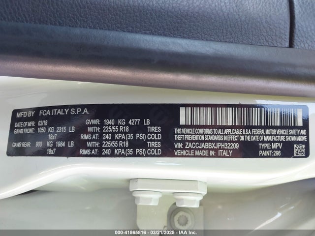 Jeep Renegade 2018 ZACCJABBXJPH32209 Image 9