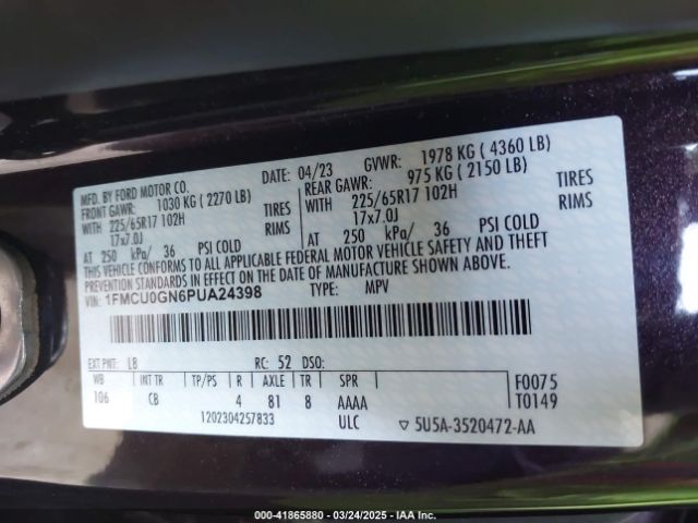 2023 FORD ESCAPE 1FMCU0GN6PUA24398 Photo 8