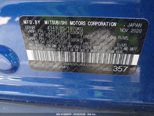 JA4APVAU4MU009808 Mitsubishi Outlander Sport 2.0 Se 2wd