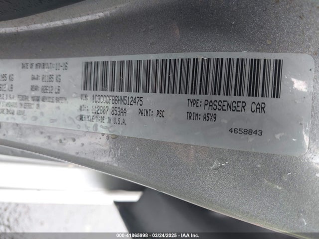 1C3CCCFB6HN512475 Chrysler 200 LX