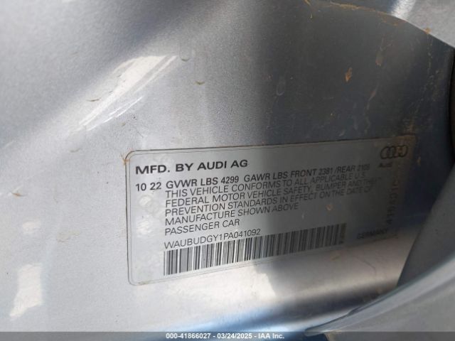 WAUBUDGY1PA041092 Audi A3 Premium Plus 40 Tfsi Front-wheel Drive S Tronic