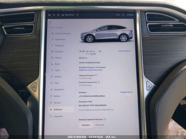 5YJXCBE25GF021322 Tesla Model X 60d/70d/75d/90d/p100d
