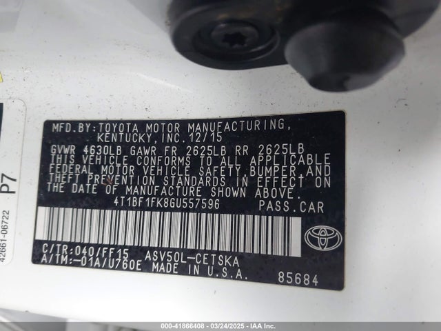 Toyota CAMRY SE 2016 4T1BF1FK8GU557596 Image 9