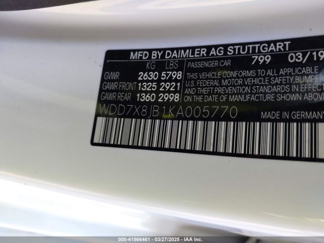 2019 MERCEDES-BENZ AMG GT 63 4-DOOR COUPE WDD7X8JB1KA005770 Photo 8