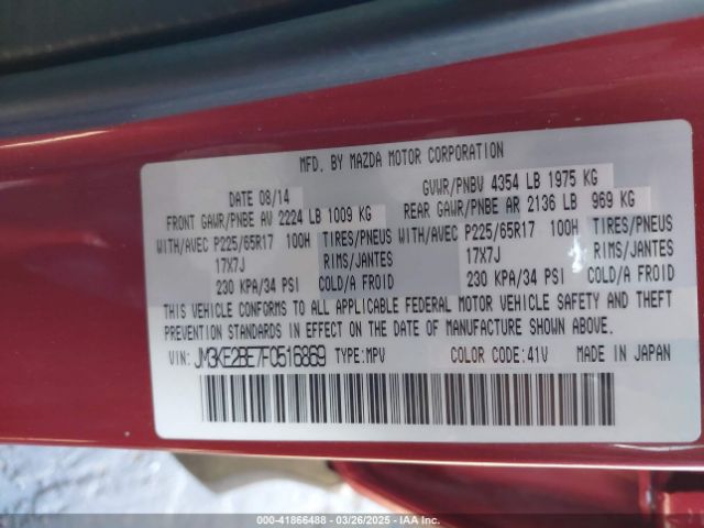 JM3KE2BE7F0516869 Mazda CX-5 SPORT