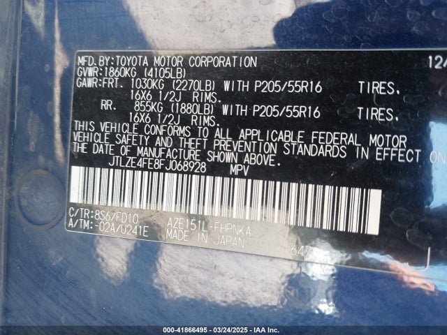 Scion 2az-fe 2015 JTLZE4FE8FJ068928 Image 9