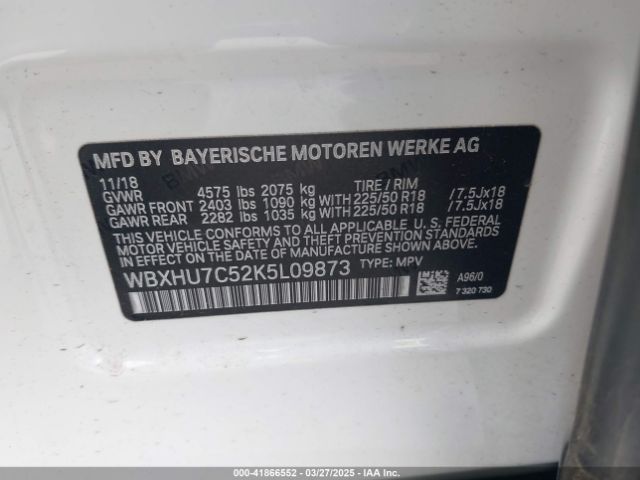 WBXHU7C52K5L09873 BMW X1 Sdrive28i