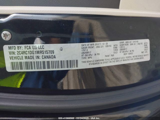 2021 CHRYSLER VOYAGER 2C4RC1DG1MR515709 Photo 8