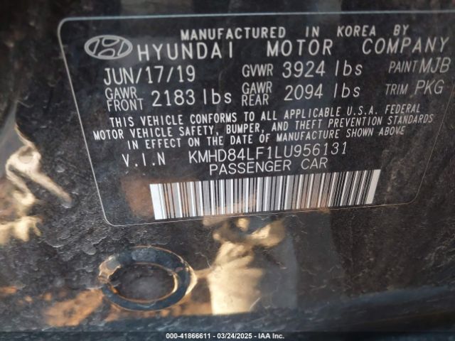 KMHD84LF1LU956131 Hyundai Elantra Value Edition