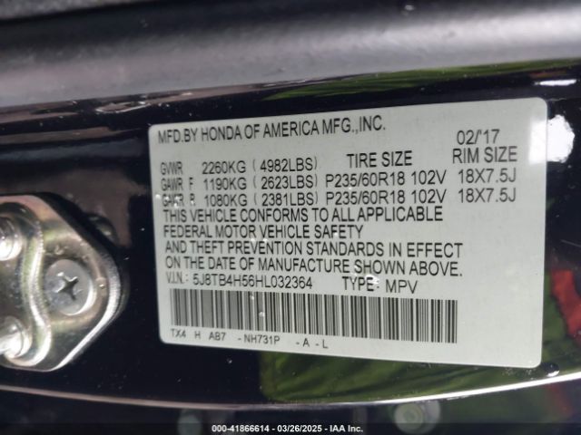 5J8TB4H56HL032364 Acura Rdx Technology   Acurawatch Plus Packages/w/technology Package