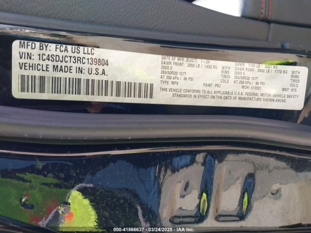 2024 DODGE DURANGO 1C4SDJCT3RC139804 Photo 8