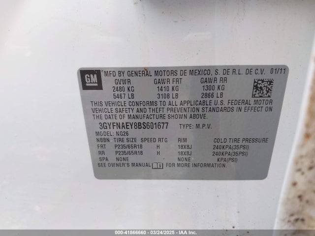 2011 CADILLAC SRX 3GYFNAEY8BS601677 Photo 8