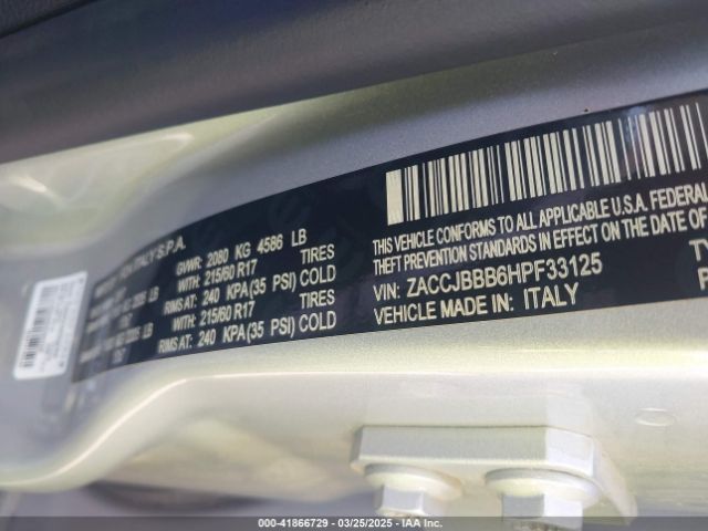 ZACCJBBB6HPF33125 Jeep Renegade Latitude 4x4