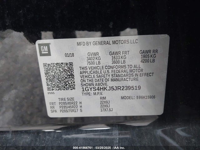2018 CADILLAC ESCALADE ESV 1GYS4HKJ5JR239519 Photo 8