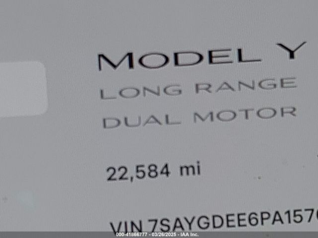 7SAYGDEE6PA157652 Tesla Model Y Awd/long Range Dual Motor All-wheel Drive