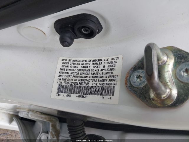 19XFC2F80LE007388 Honda Civic Sport