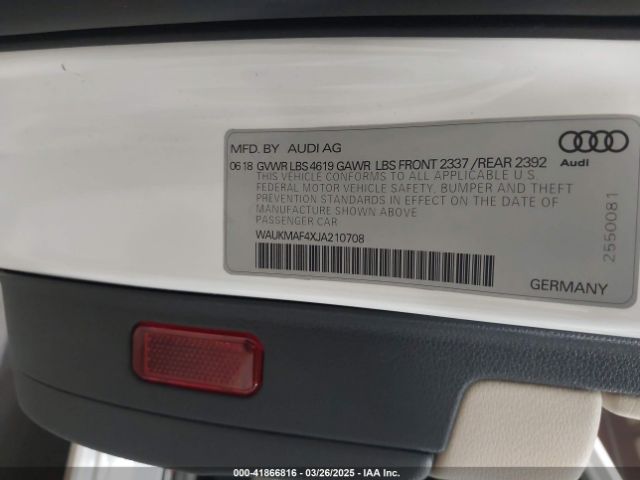 WAUKMAF4XJA210708 Audi A4 2.0t Tech Ultra Premium/2.0t Ultra Premium