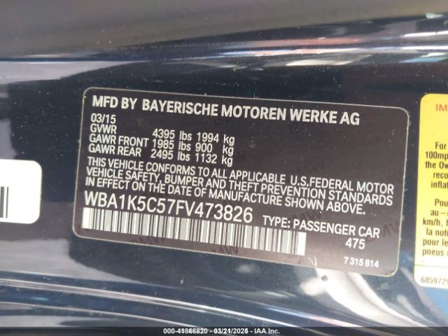 WBA1K5C57FV473826 BMW 228I
