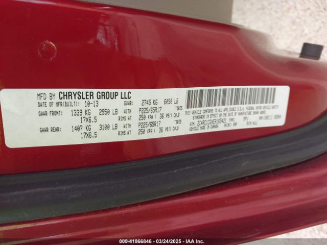 2C4RC1CGXER165421 Chrysler Town & Country Touring-l