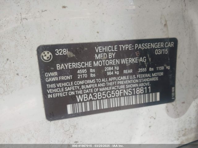 WBA3B5G59FNS18811 BMW 328i Xdrive