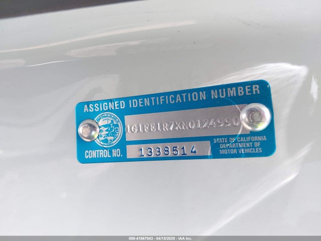 1G1FE1R7XN0124990 Chevrolet Camaro Rwd  1ss