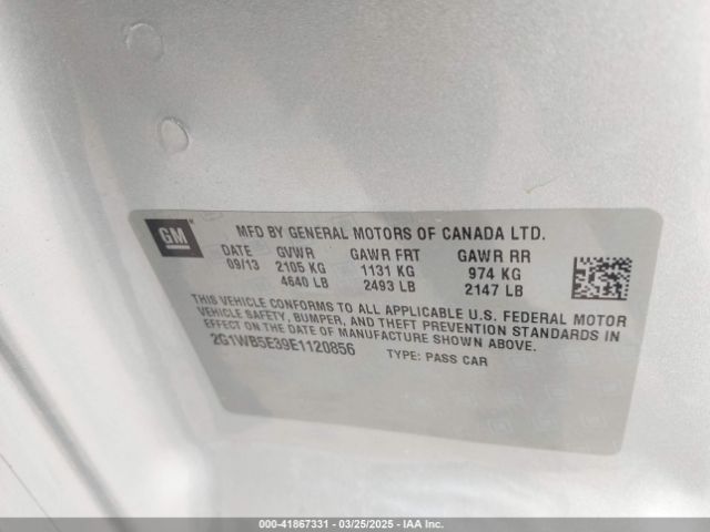 2G1WB5E39E1120856 Chevrolet Impala Limited Lt