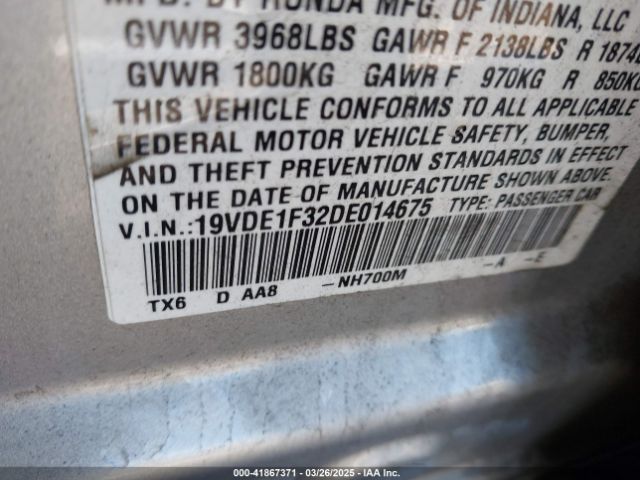 2013 ACURA ILX 19VDE1F32DE014675 Photo 8