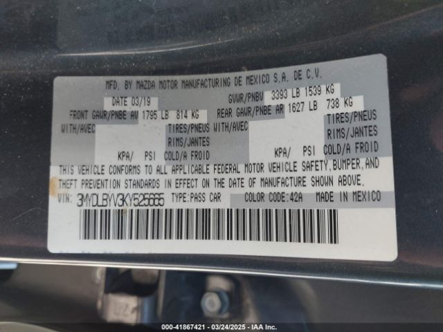 2019 TOYOTA YARIS 3MYDLBYV3KY525665 Photo 8