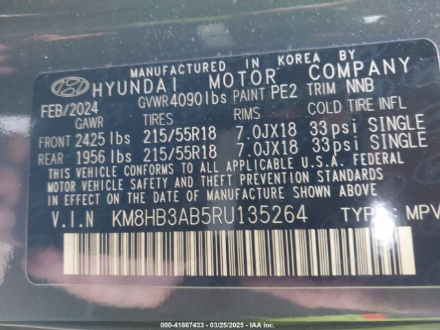 2024 HYUNDAI KONA KM8HB3AB5RU135264 Photo 8