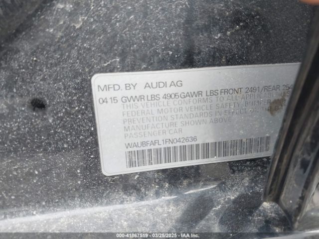 WAUBFAFL1FN042636 Audi A4 2.0t Premium