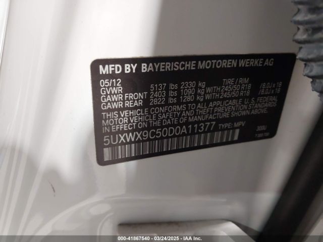 2013 BMW X3 5UXWX9C50D0A11377 Photo 8