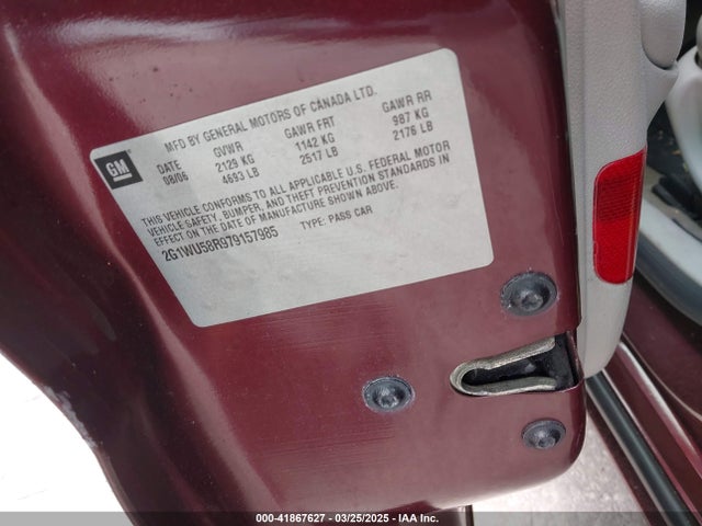 Продаж на аукціоні авто 2007 Chevrolet Impala Ltz, vin: 2G1WU58R979157985, номер лоту: 41867627