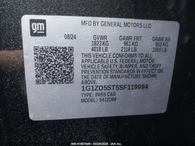 2025 CHEVROLET MALIBU 1G1ZD5ST5SF119994 Photo 8