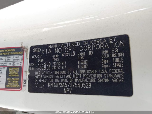 KNDJP3A57J7540529 KIA SOUL +