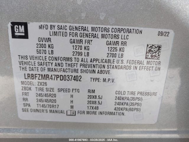 2023 BUICK ENVISION LRBFZMR47PD037402 Photo 8