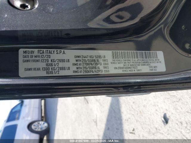 ZFBHRFAB8M6T71022 RAM Promaster City Tradesman