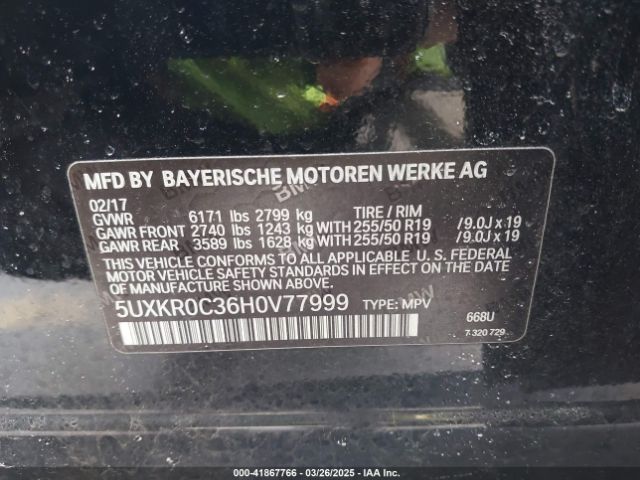 5UXKR0C36H0V77999 BMW X5 Xdrive35i