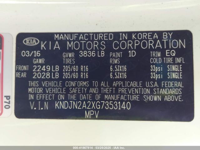 KNDJN2A2XG7353140 KIA Soul
