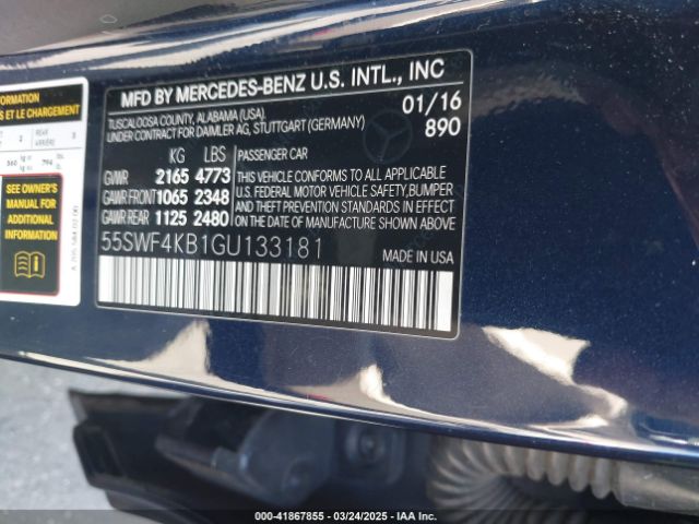 55SWF4KB1GU133181 Mercedes-Benz C 300 4matic/luxury 4matic/sport 4matic