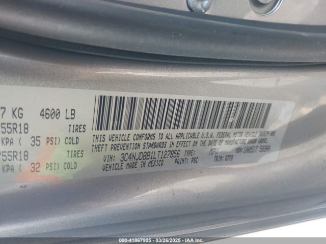 3C4NJDBB1LT127856 Jeep Compass Altitude 4x4