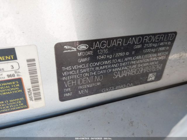 2017 JAGUAR XE SAJAR4BG9HA976264 Photo 8