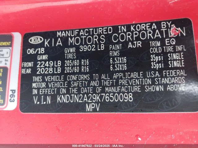 KNDJN2A29K7650098 KIA Soul