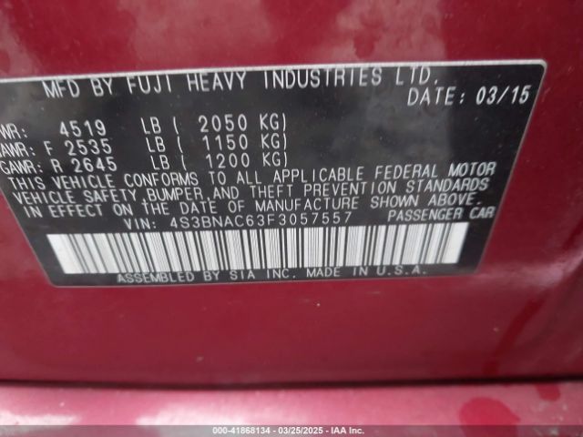 4S3BNAC63F3057557 Subaru Legacy 2.5i Premium