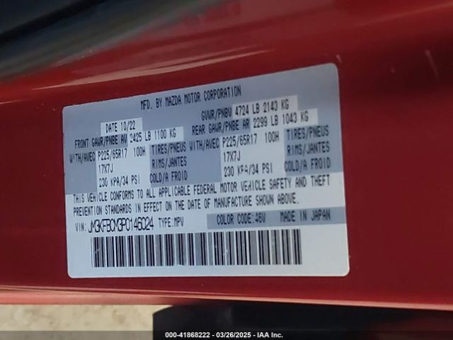 JM3KFBCM3P0146024 Mazda Cx-5 2.5 S Preferred