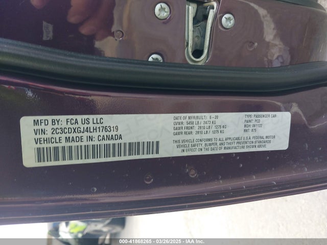 2C3CDXGJ4LH176319 Dodge 2020