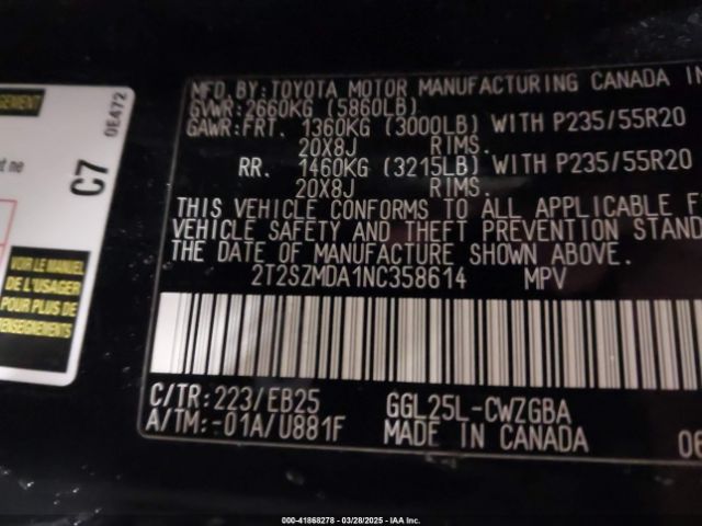 2T2SZMDA1NC358614 Lexus Rx 350 F Sport Appearance