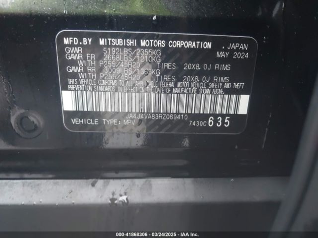 2024 MITSUBISHI OUTLANDER JA4J4VA83RZ069410 Photo 8
